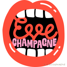 Holo-Sticker „Eve Champagne“-Logo